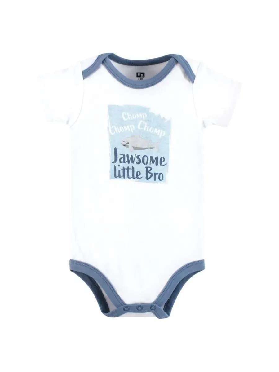 Комплект боди из 3 предметов с принтом Jawsome Little Bro Hudson Baby, Jawsome Little Bro — изображение 3 из 4