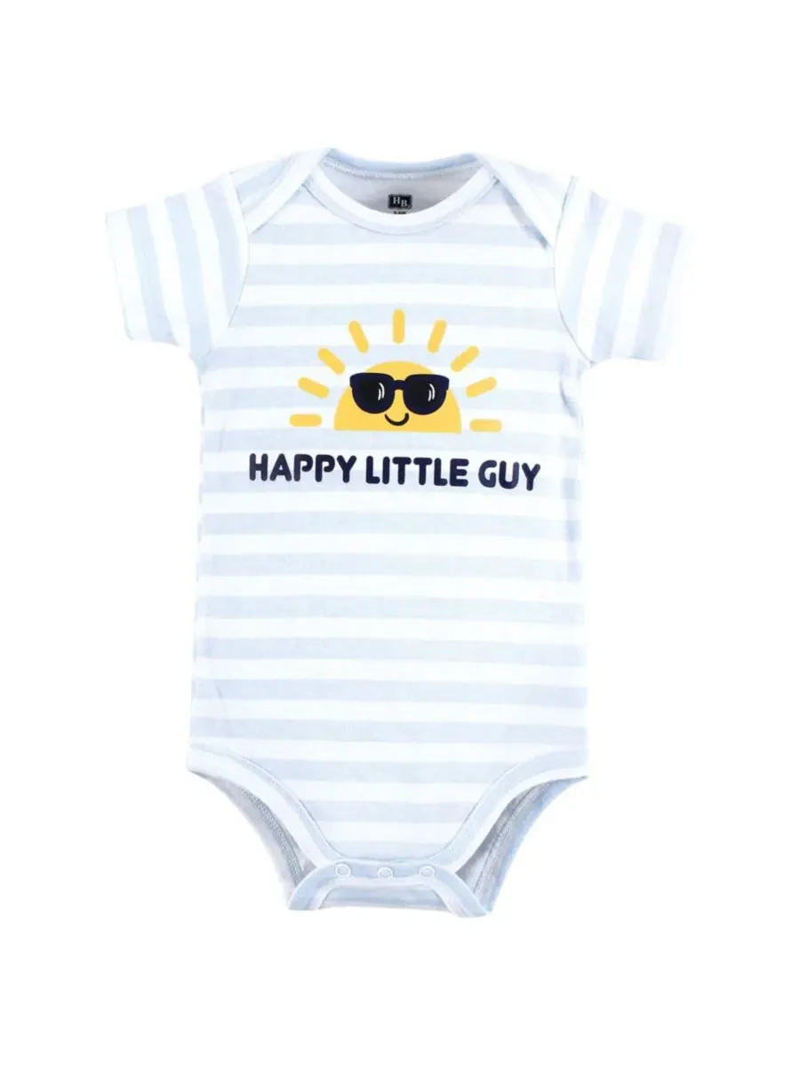 Комплект боди-комбинезонов из 3 предметов Hudson Baby, Happy Little Guy — изображение 3 из 5