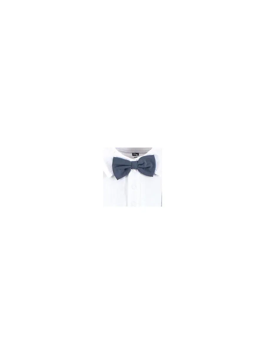 Комплект из 3 боди-комбинезонов Hudson Baby Essential Cotton, модель Gentleman Bear Suspender, цвет — изображение 2 из 5