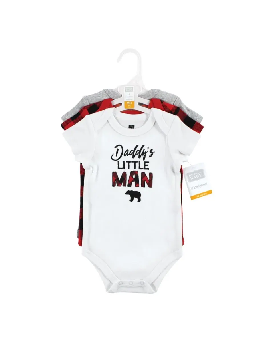 Комплект боди с длинным рукавом Hudson Baby, Buffalo Plaid Family — изображение 4 из 7
