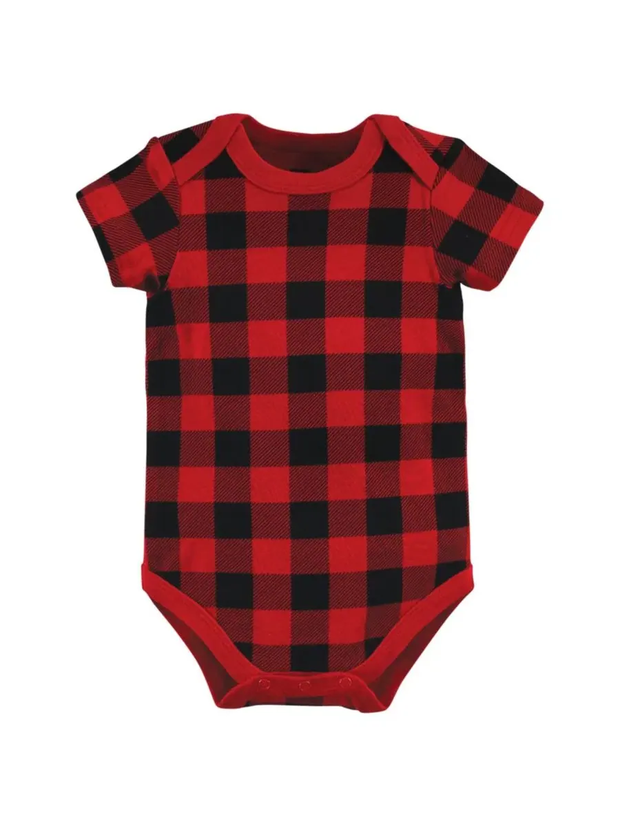 Комплект боди с длинным рукавом Hudson Baby, Buffalo Plaid Family — изображение 6 из 7