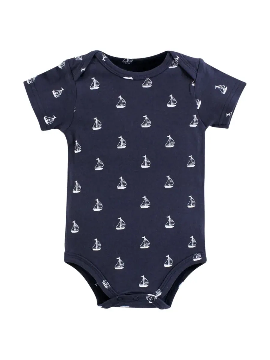 Комплект боди-комбинезонов Essential Cotton, модель Hudson Baby, Nautical Anchor — изображение 3 из 4