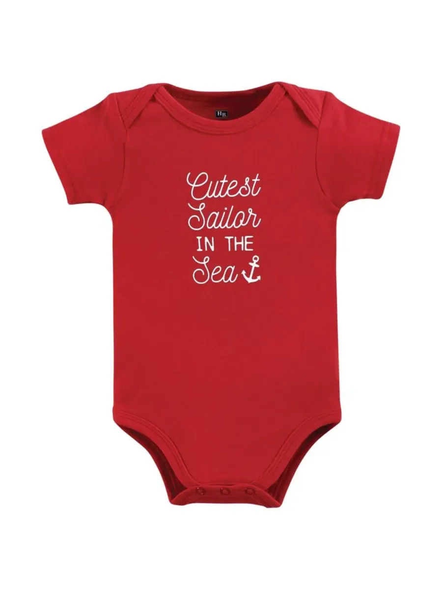 Комплект боди-комбинезонов Essential Cotton, модель Hudson Baby, Nautical Anchor — изображение 4 из 4