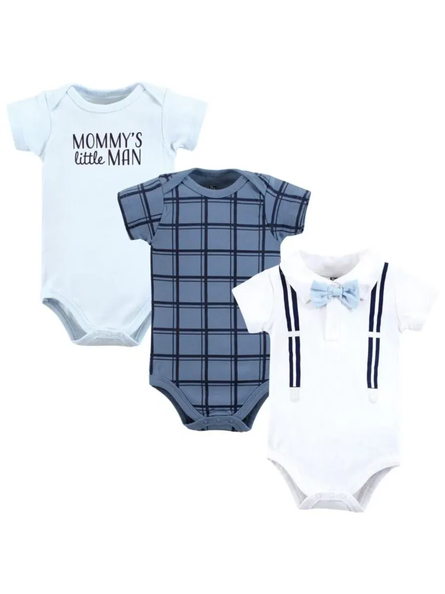 Комплект из 3 боди с длинным рукавом Hudson Baby, Mommys Little Man Polo