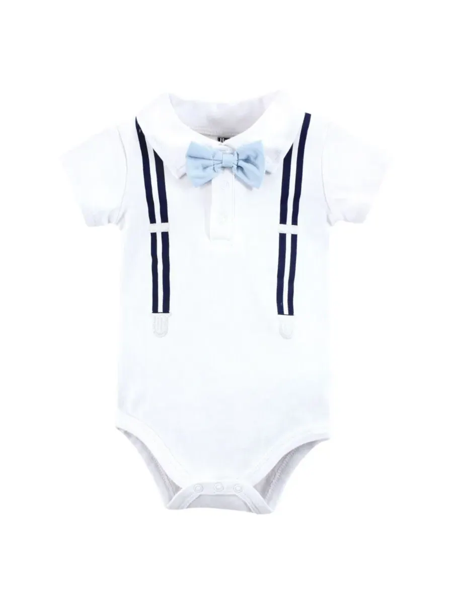 Комплект из 3 боди с длинным рукавом Hudson Baby, Mommys Little Man Polo — изображение 2 из 5