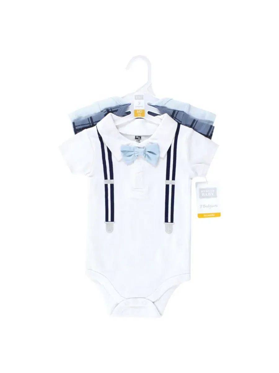 Комплект из 3 боди с длинным рукавом Hudson Baby, Mommys Little Man Polo — изображение 5 из 5