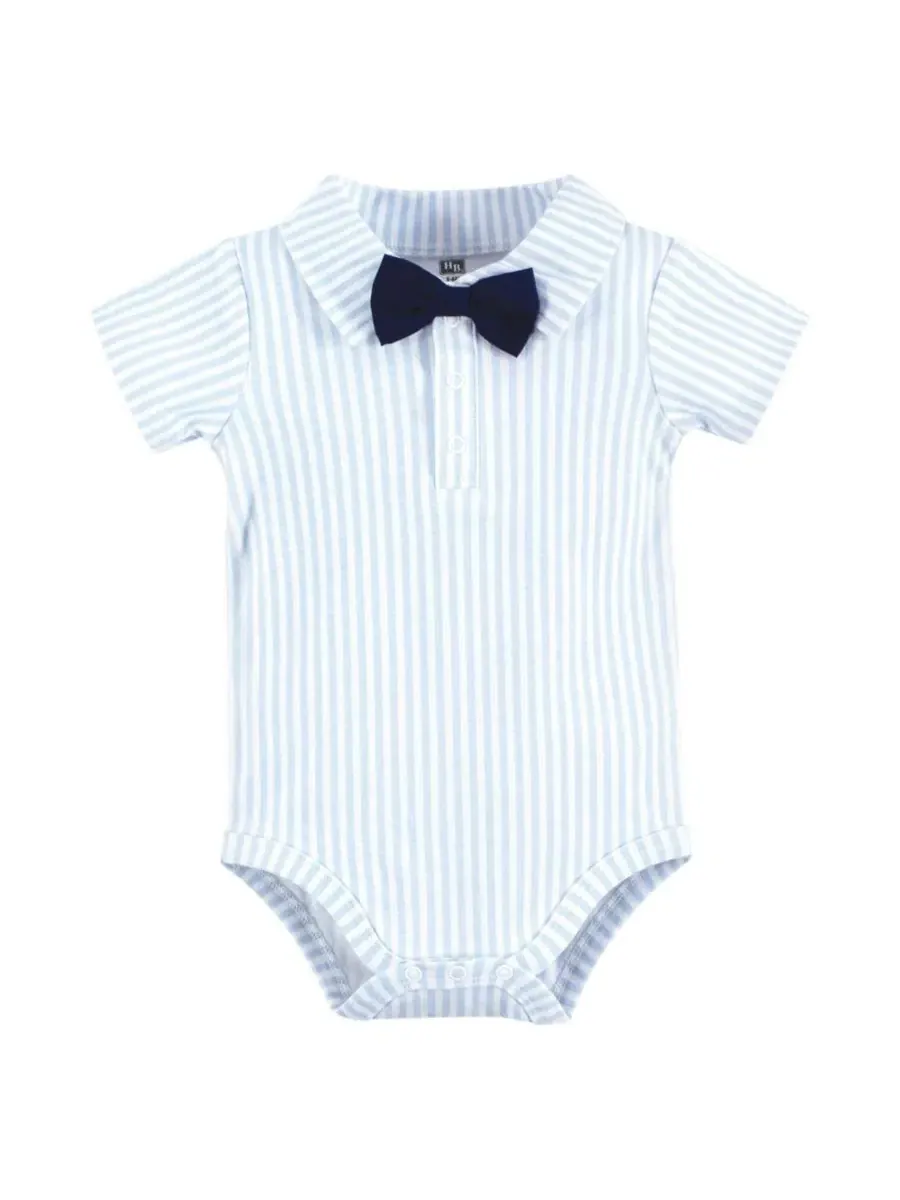 Комплект боди-комбинезонов из хлопка с принтом, модель Mommys little man bow tie Hudson Baby — изображение 3 из 5