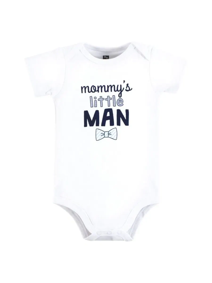 Комплект боди-комбинезонов из хлопка с принтом, модель Mommys little man bow tie Hudson Baby — изображение 5 из 5
