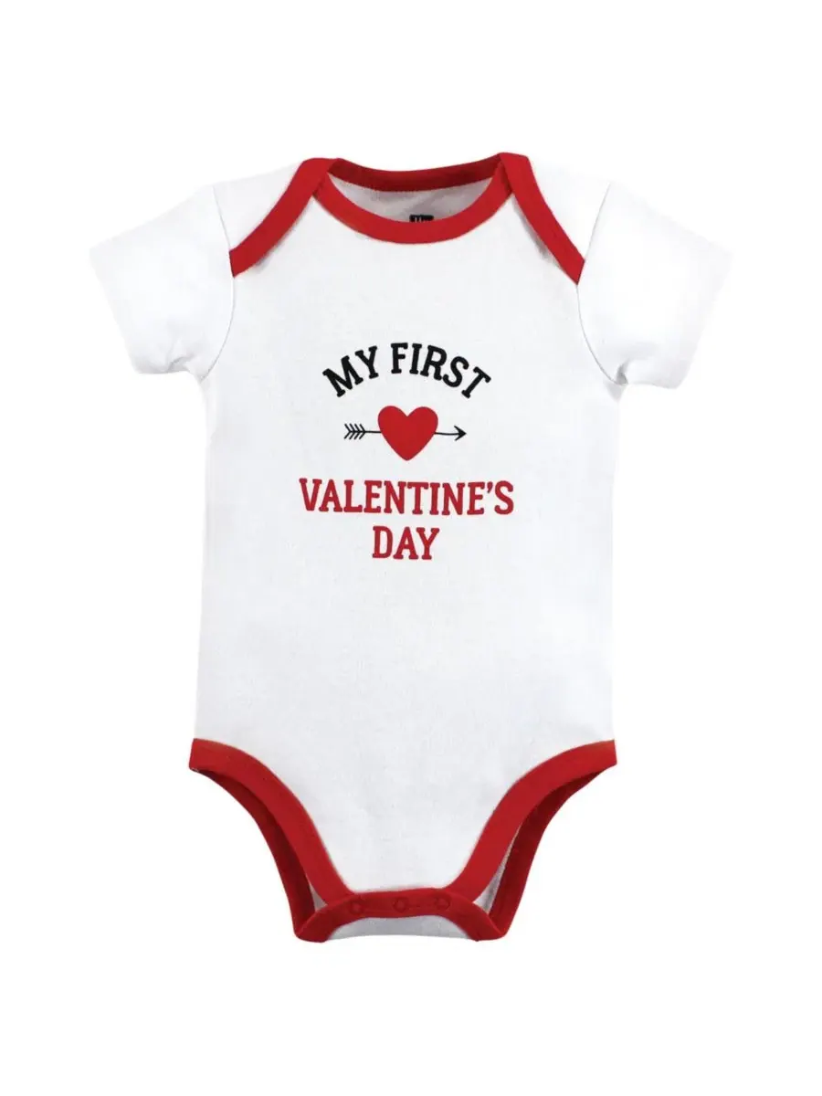 Комплект из 3 боди из хлопка Hudson Baby, Valentine Heartbreaker — изображение 2 из 3