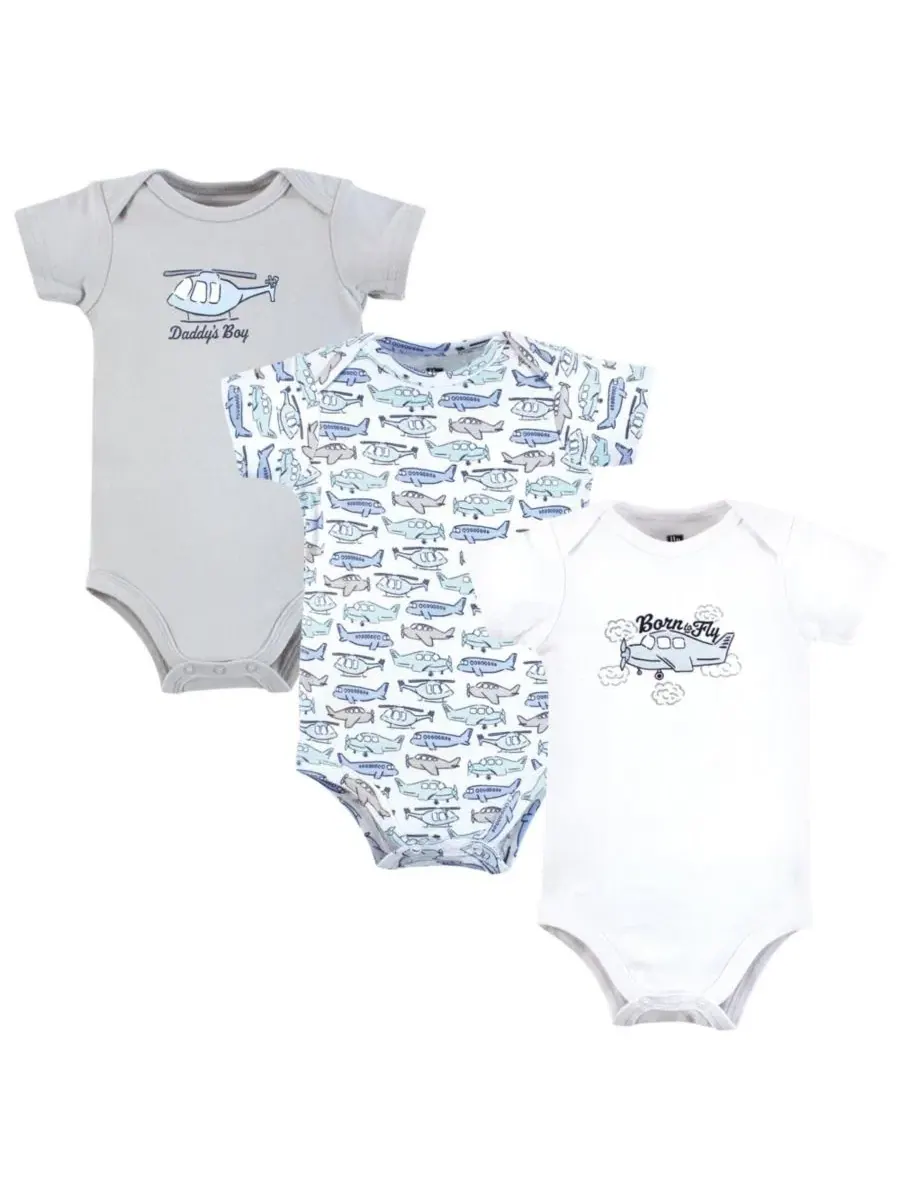 Комплект боди с длинным рукавом из хлопка Hudson Baby, Born to Fly