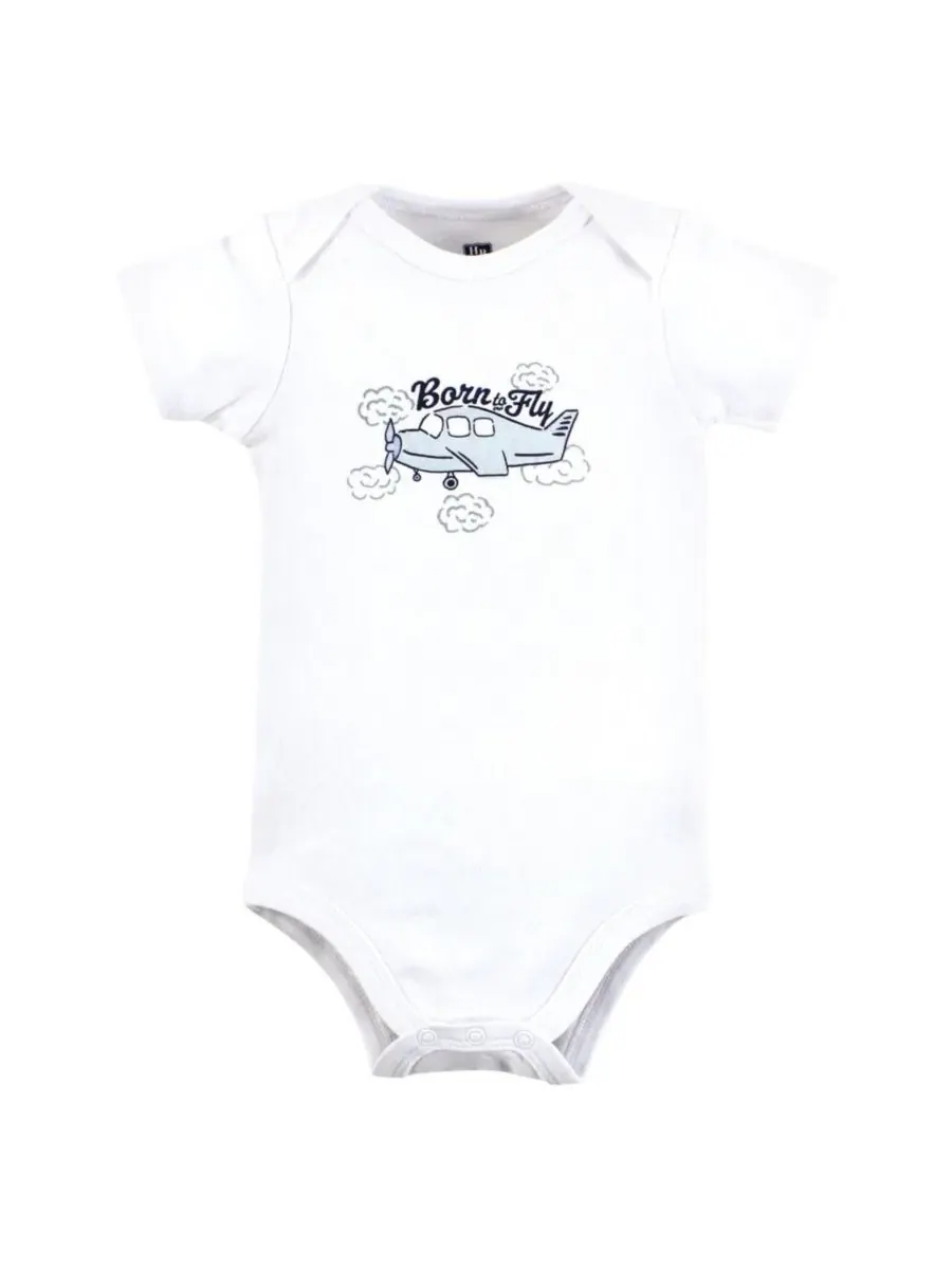 Комплект боди с длинным рукавом из хлопка Hudson Baby, Born to Fly — изображение 3 из 5