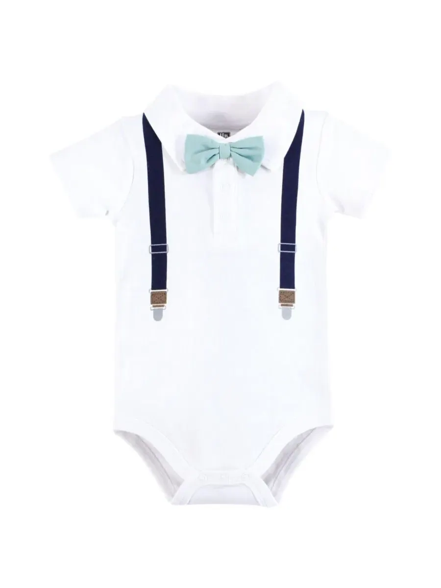 Комплект боди-комбинезонов из 3 предметов с принтом, модель Triple Pack Hudson Baby — изображение 5 из 5, темно-синий