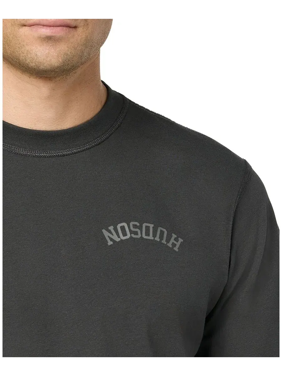 Футболка с коротким рукавом, с принтом Chest Logo Graphic Detail Hudson Jeans — изображение 3 из 4, черный