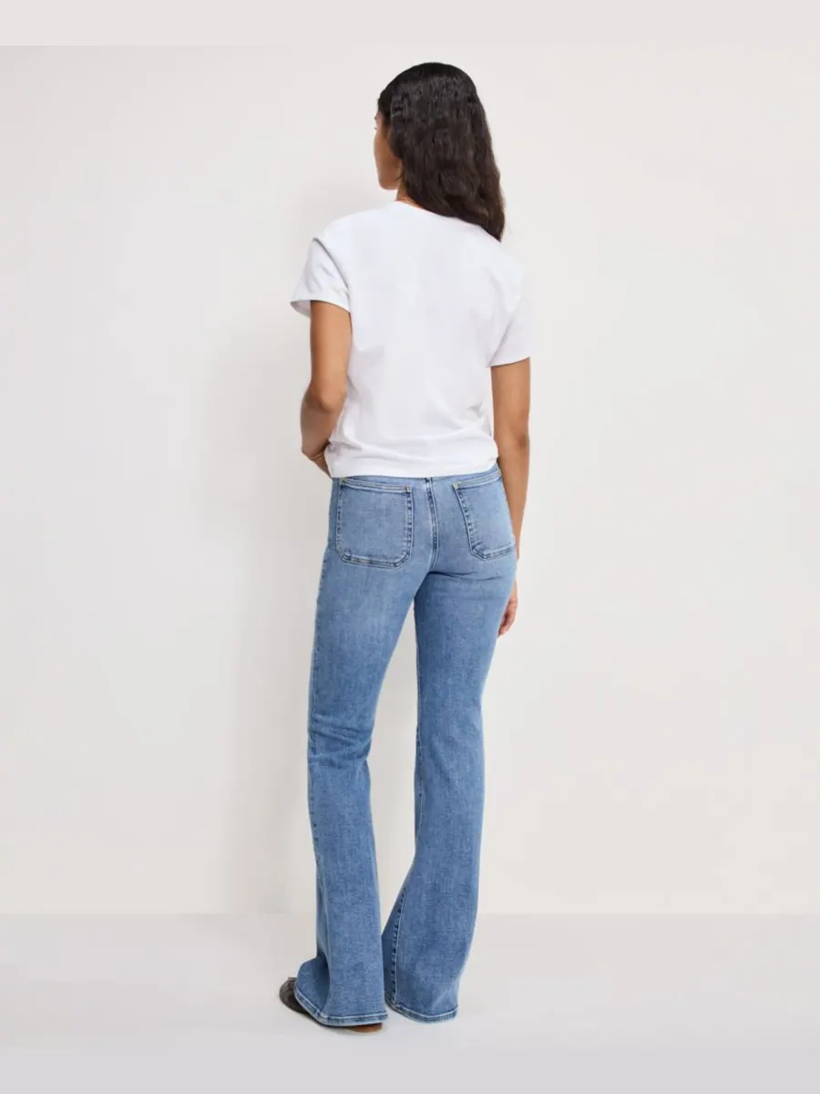 Джинсы-клеш Good Legs Good American — изображение 6 из 6, синий