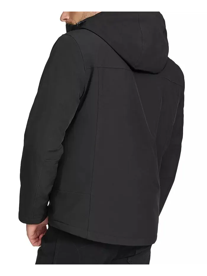 Мужская куртка Infinite Stretch Soft Shell с подкладкой из шерпы Calvin Klein — изображение 2 из 6, черный