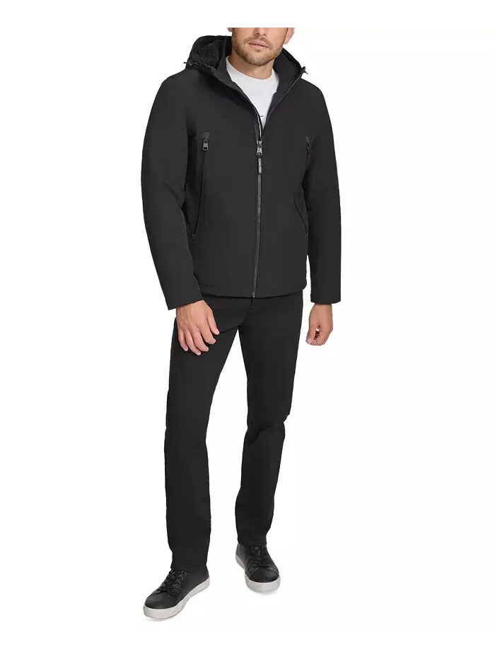 Мужская куртка Infinite Stretch Soft Shell с подкладкой из шерпы Calvin Klein — изображение 4 из 6, черный
