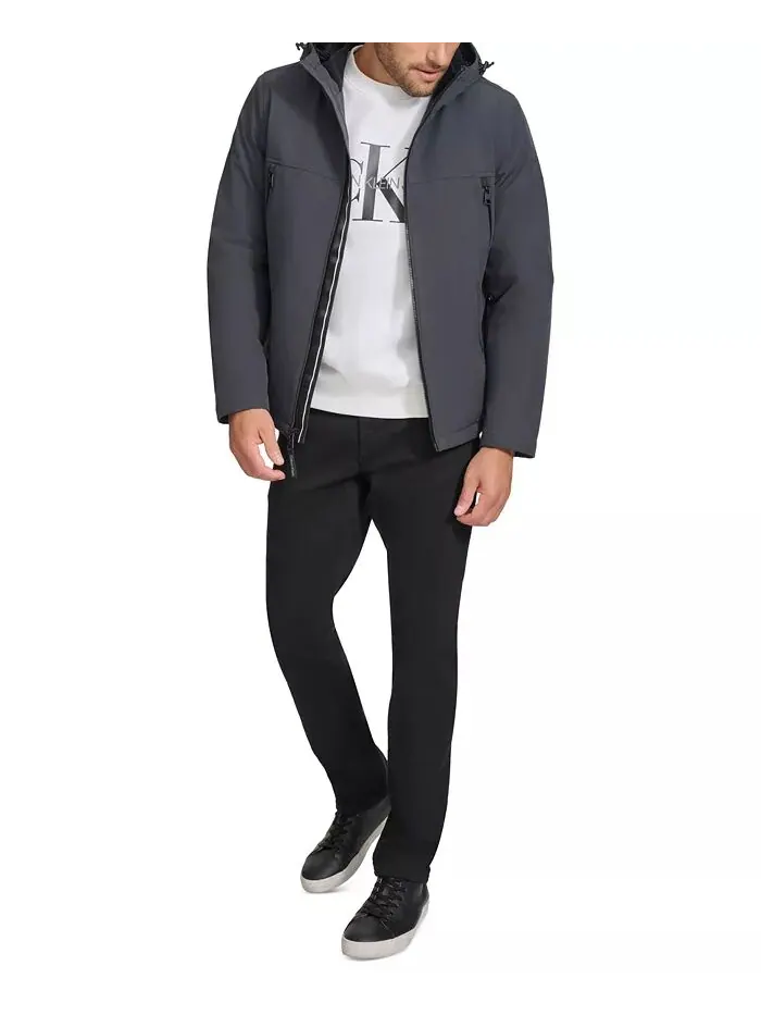 Мужская куртка Infinite Stretch Soft Shell с подкладкой из шерпы Calvin Klein — изображение 4 из 5, железный
