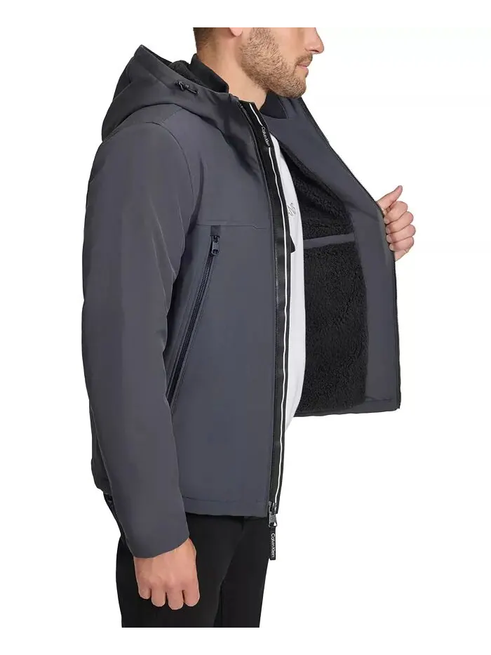 Мужская куртка Infinite Stretch Soft Shell с подкладкой из шерпы Calvin Klein — изображение 5 из 5, железный