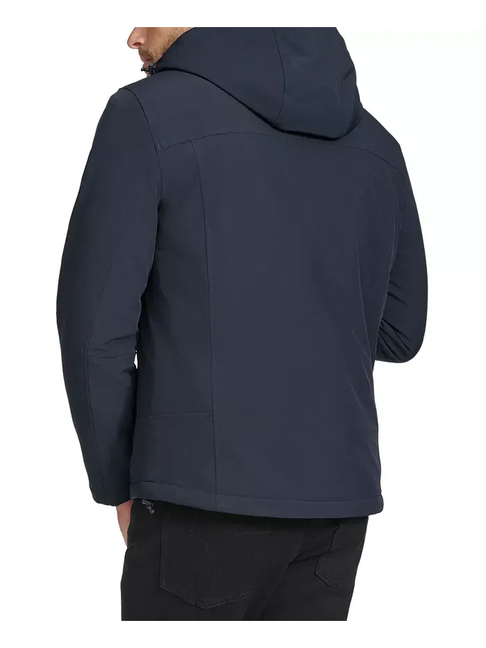 Мужская куртка Infinite Stretch Soft Shell с подкладкой из шерпы Calvin Klein — изображение 2 из 6, темно-синий