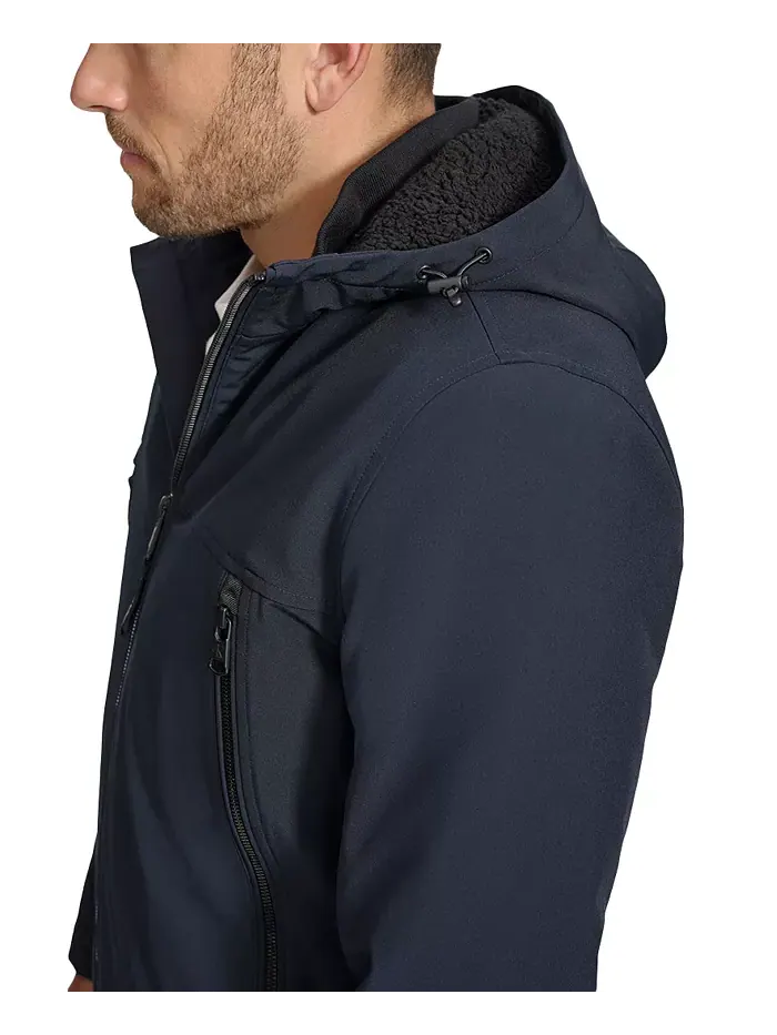 Мужская куртка Infinite Stretch Soft Shell с подкладкой из шерпы Calvin Klein — изображение 5 из 6, темно-синий