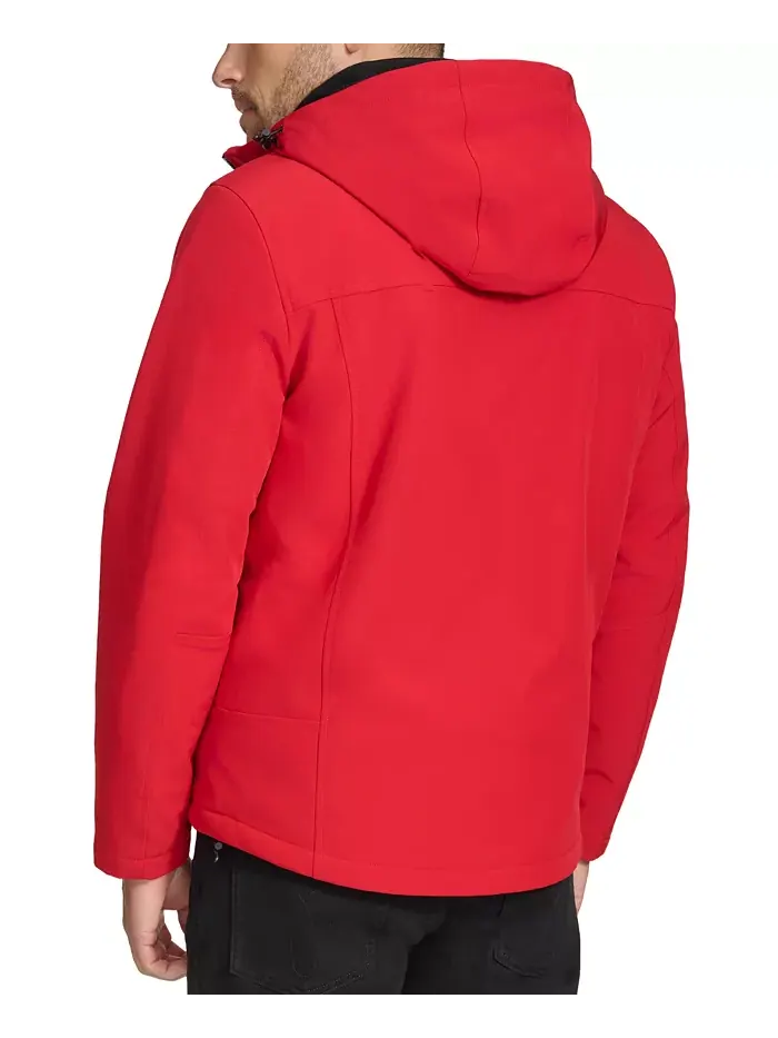 Мужская куртка Infinite Stretch Soft Shell с подкладкой из шерпы Calvin Klein — изображение 2 из 5, красный