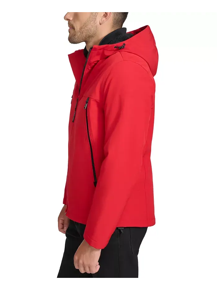Мужская куртка Infinite Stretch Soft Shell с подкладкой из шерпы Calvin Klein — изображение 5 из 5, красный