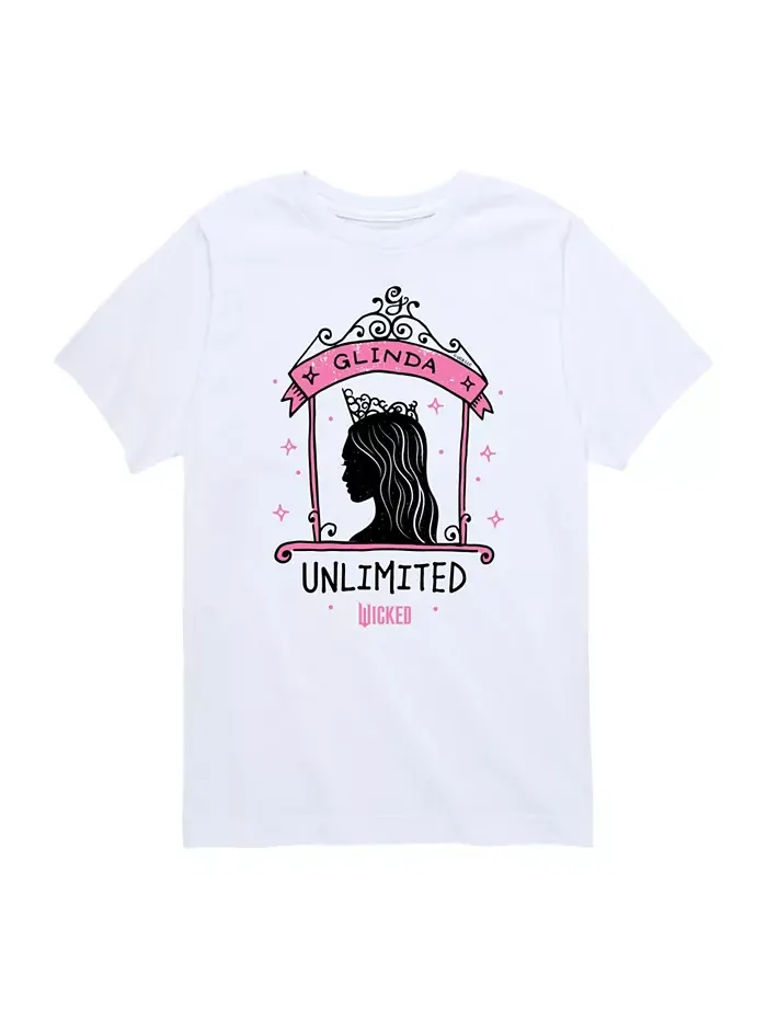 Футболка с принтом Glinda Unlimited для девочек постарше Wicked — белый