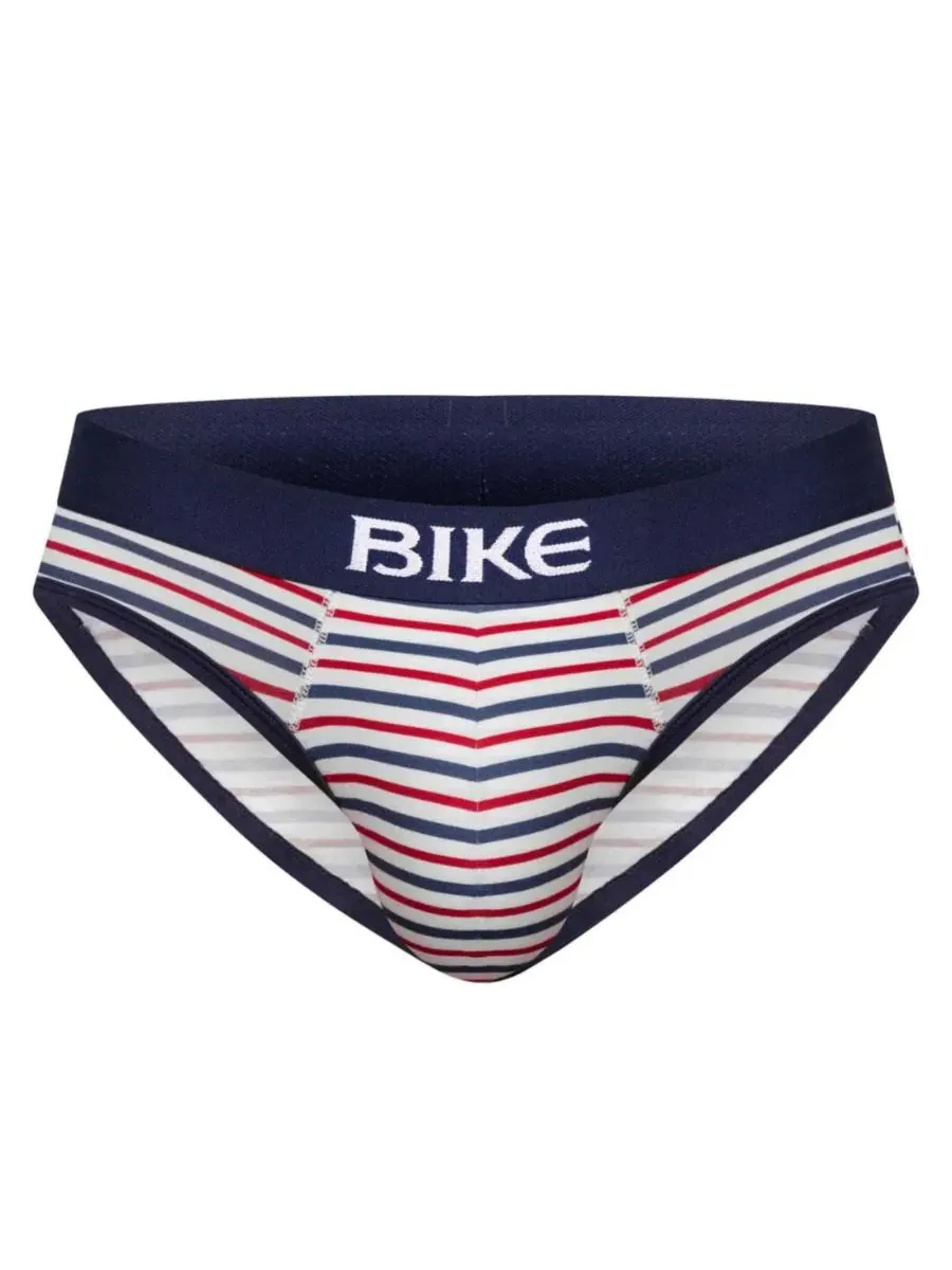 Мужские трусы из эластичного хлопка BIKE Athletic — изображение 1 из 2, синий/красный
