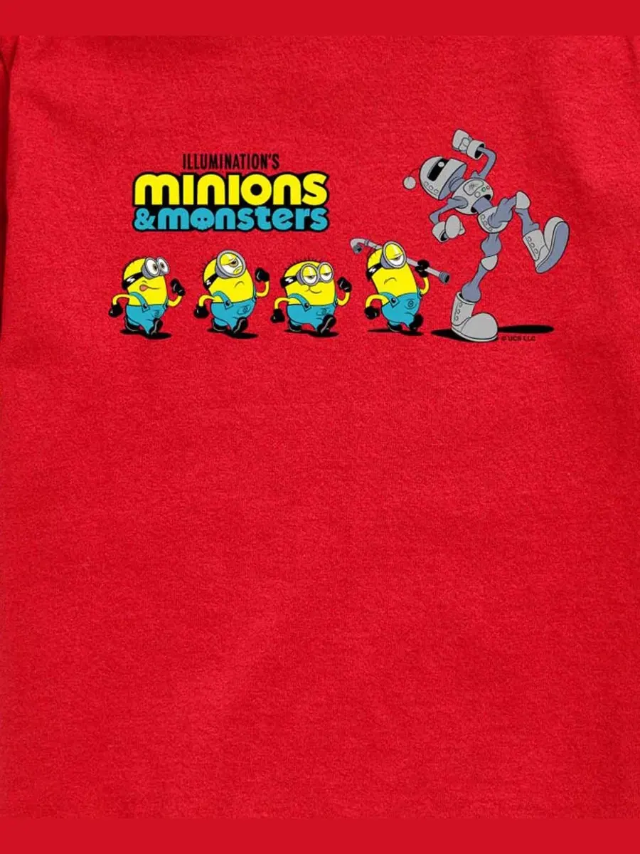 Детская футболка с коротким рукавом, размер 8-20 Minions — изображение 3 из 3, красный