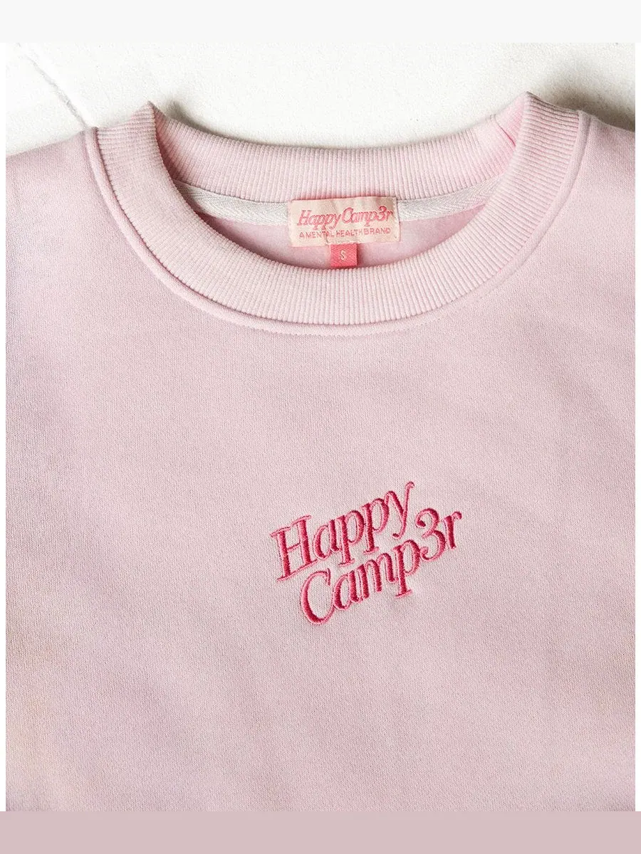 Толстовка с круглым вырезом "Путешествуй вместе" и вышитые шорты The Happy Camp3R — изображение 3 из 8, розовый