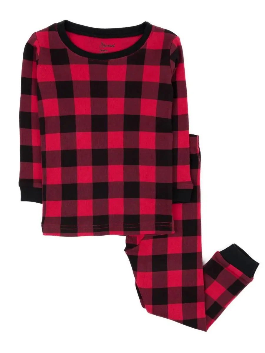 Пижама семейная хлопковая с принтом "Buffalo Plaid" Leveret