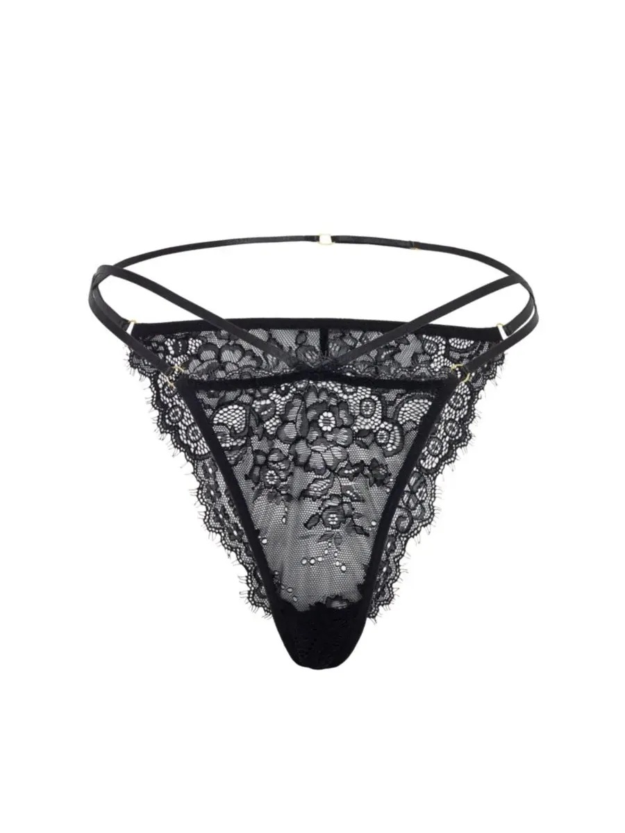 Трусы-танга с кружевом Indie Lace Tanga Oh La La Cheri — изображение 3 из 3, синий