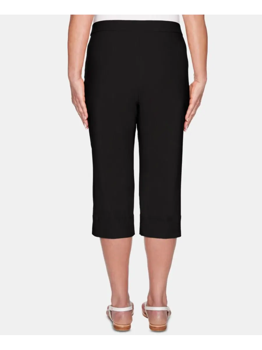 Женские брюки-капри с эластичным поясом Allure Stretch Alfred Dunner — изображение 2 из 5, черный