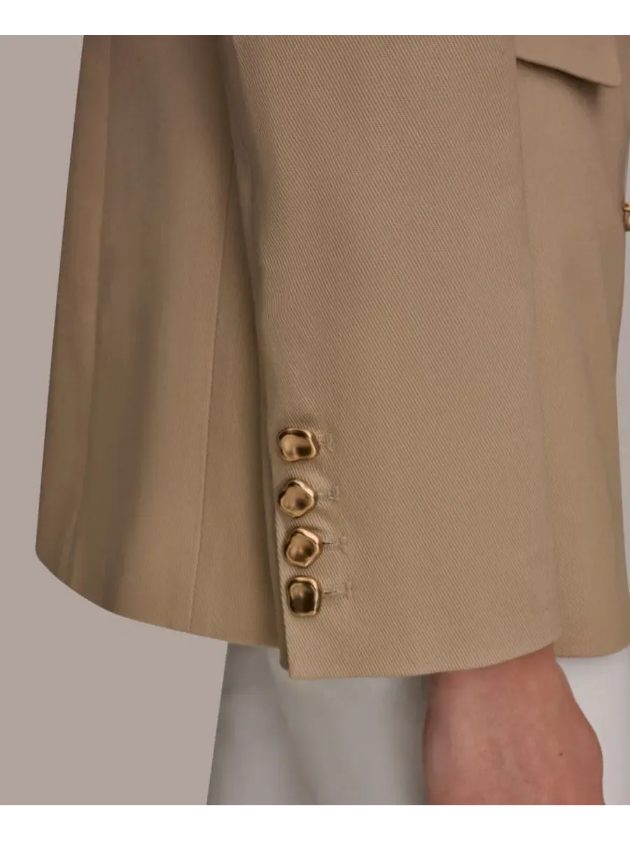 Женский двубортный пиджак Donna Karan New York — изображение 7 из 9, хаки