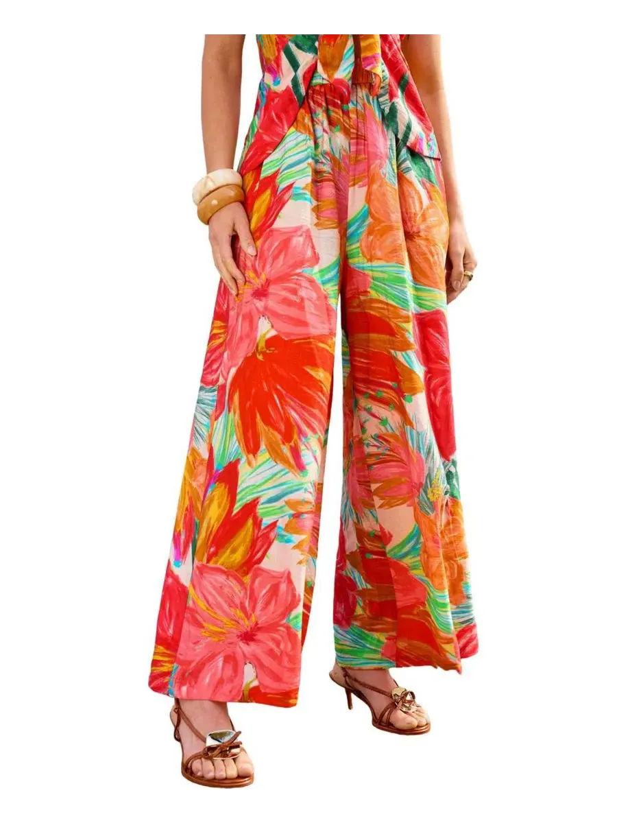 Штаны с цветочным принтом Just Like Spring Floral Cupshe