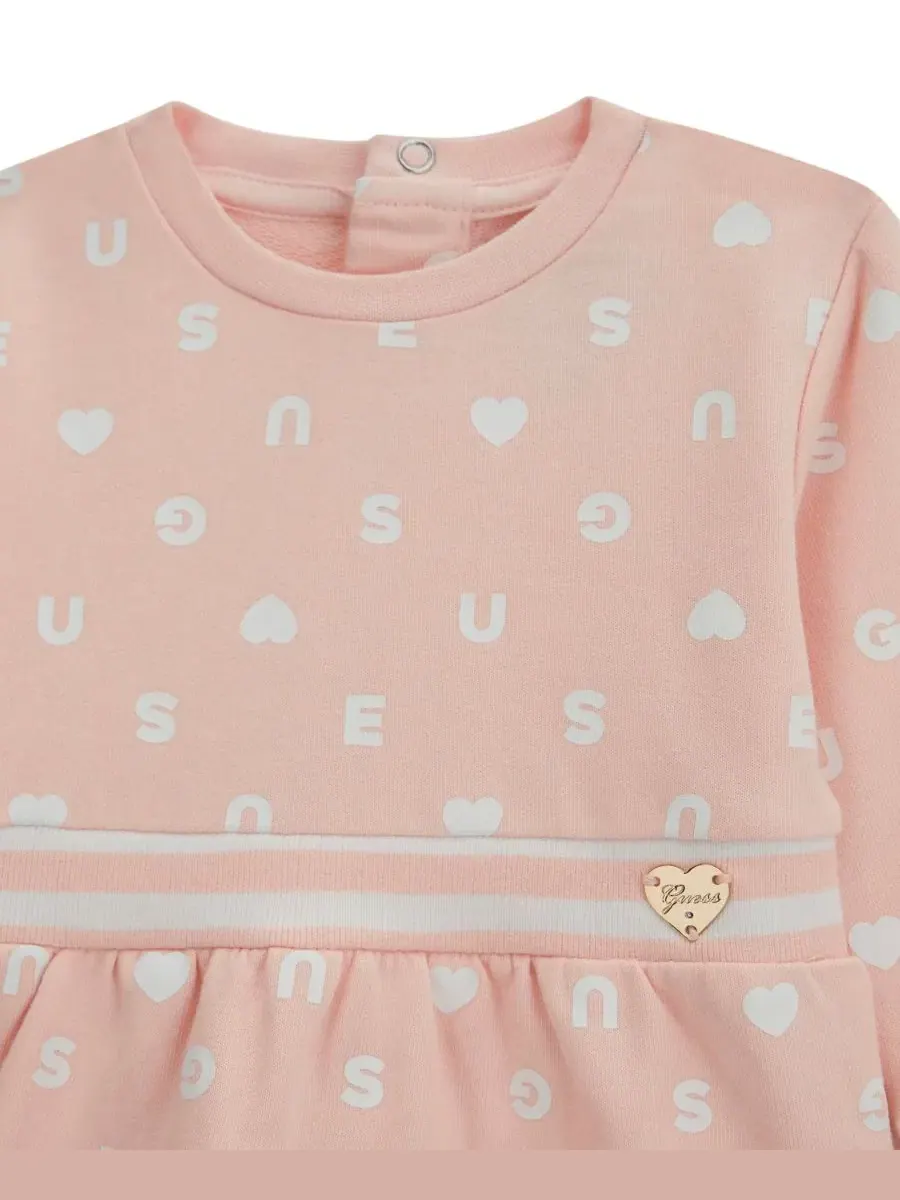 Платье с длинным рукавом и комплект с подгузником GUESS — изображение 5 из 6, розовый