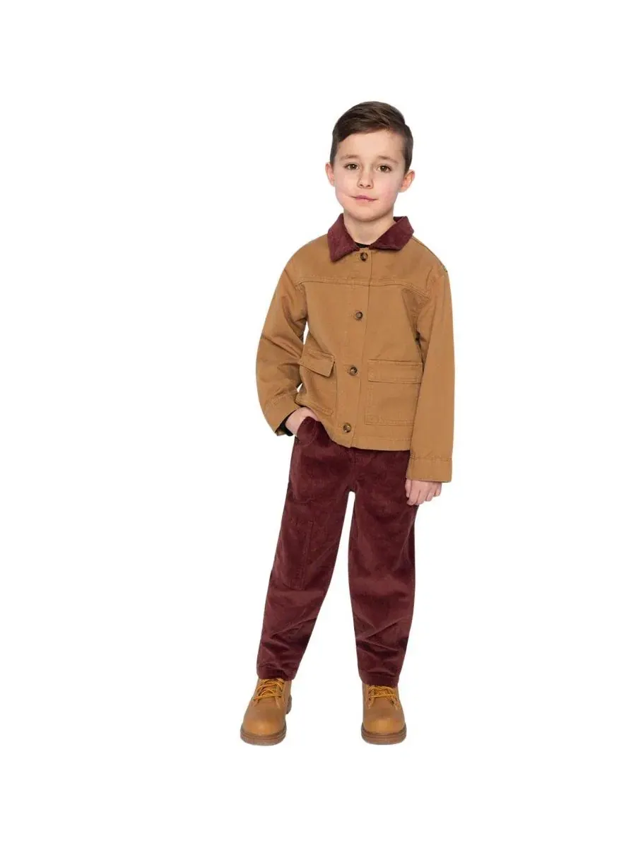 Брюки из вельвета с карго-карманом, Boys Must-Haves Deux par Deux — изображение 5 из 6, коричневый