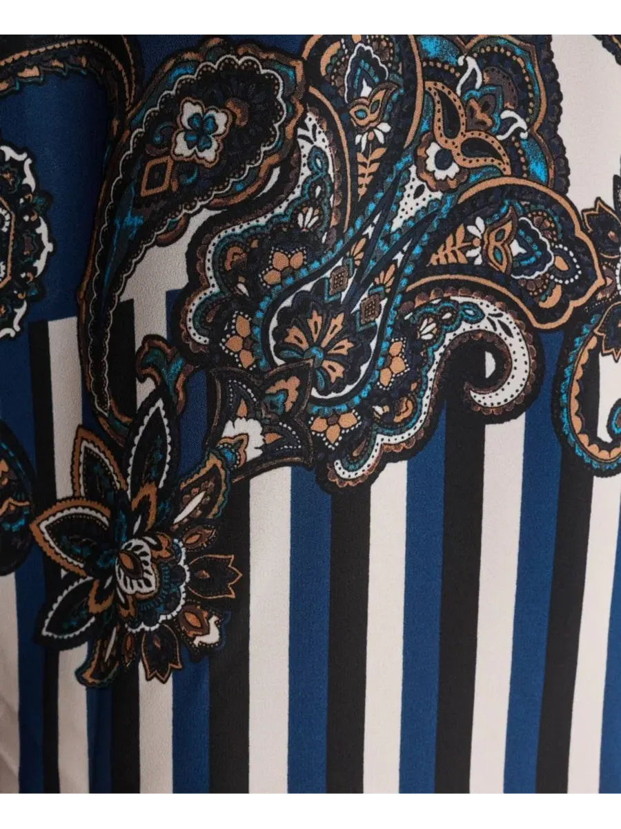Блуза без рукавов с принтом, модель Halter Sleeveless Print BCBG — изображение 7 из 8, черный мульти
