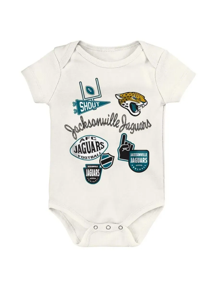 Комплект боди с принтом Jacksonville Jaguars Outerstuff — изображение 3 из 4, кремовый