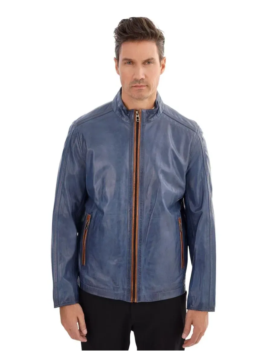 Мужская кожаная куртка Gerry Regency Leathers — коричневый