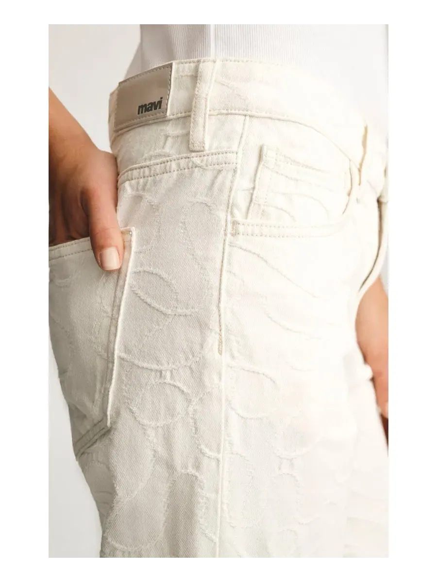 Джинсы прямого кроя с высокой посадкой Taylor Mavi Jeans — изображение 6 из 6, бежевый джинсовый синий