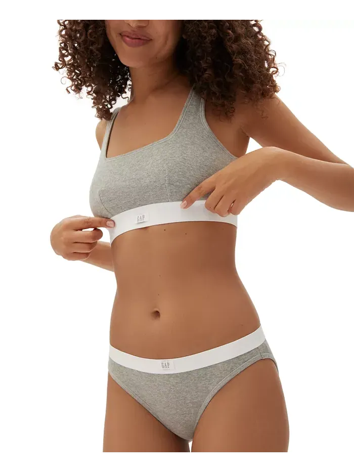 Бюстгальтер-бралетт Comfort с логотипом GapBody GPW01052 — изображение 3 из 4, серый