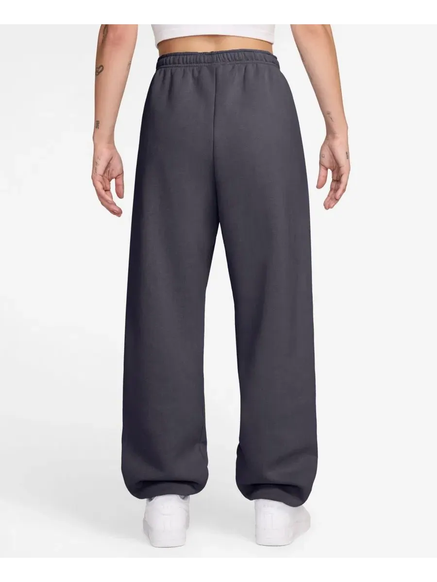 Женские брюки с высокой посадкой из флиса Studio Fleece Nike, Gridiron Sail — изображение 3 из 3