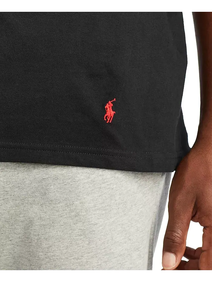 Мужские классические майки с V-образным вырезом, 3 шт Polo Ralph Lauren — изображение 3 из 8, черный