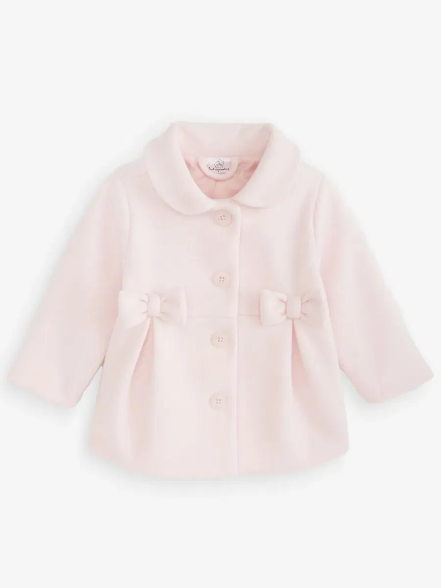 Детское пальто с плиссировкой и бантом, модель Pleated Bow Peacoat First Impressions