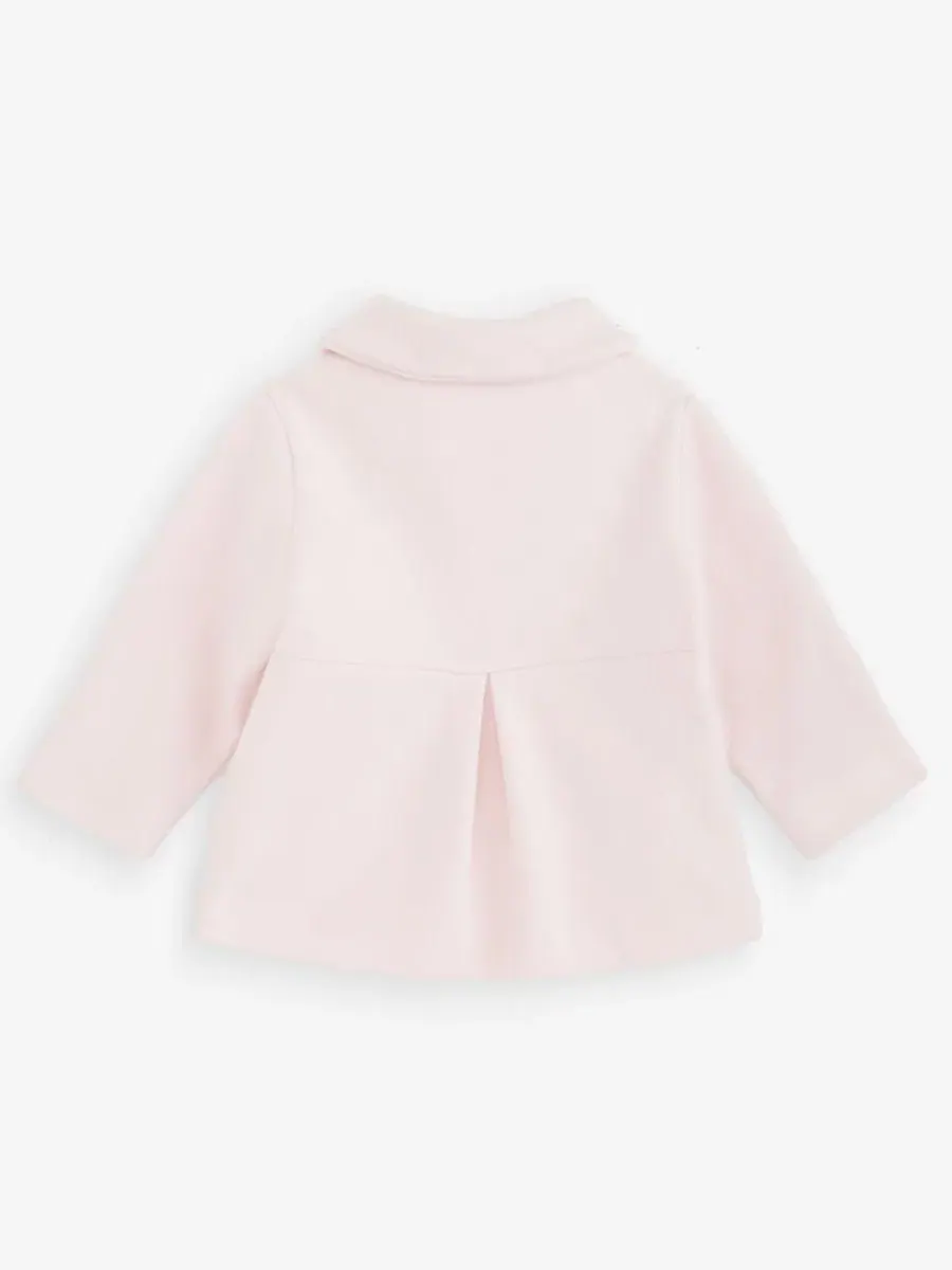 Детское пальто с плиссировкой и бантом, модель Pleated Bow Peacoat First Impressions — изображение 2 из 3, розовый