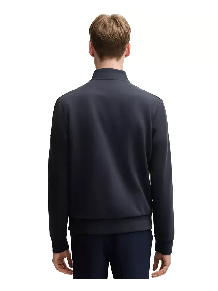Мужская утепленная куртка на молнии из хлопковой смеси Hugo Boss — изображение 4 из 4, синий