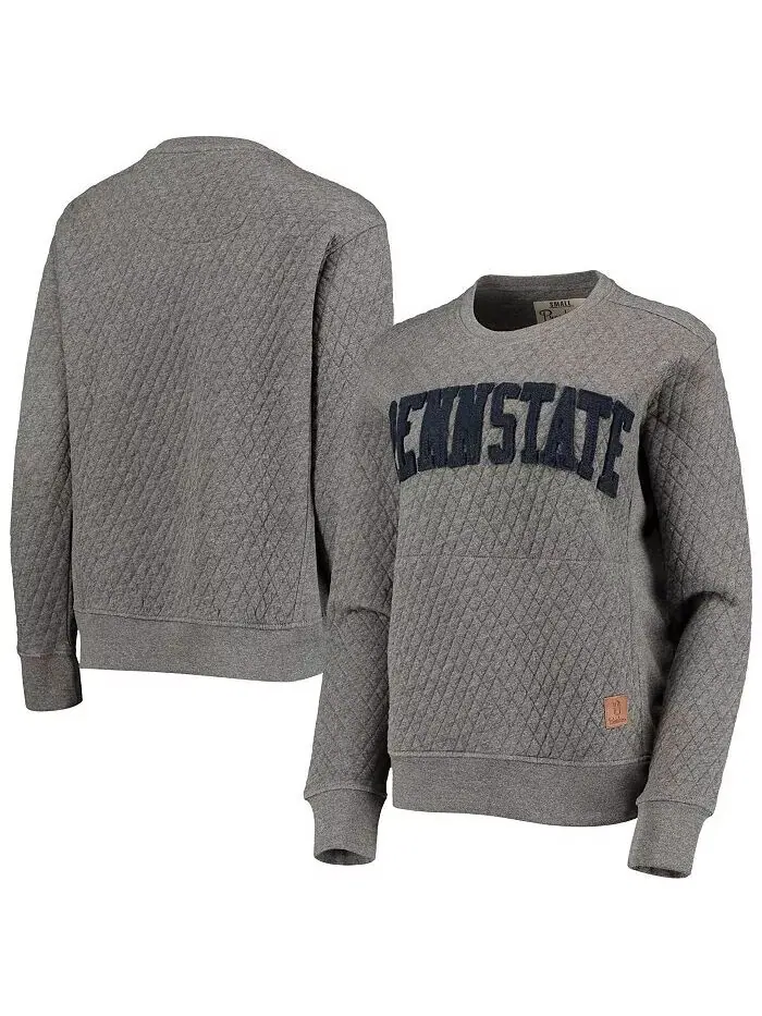 Женский стеганый пуловер Heather Charcoal Penn State Nittany Lions Moose Pressbox — серый