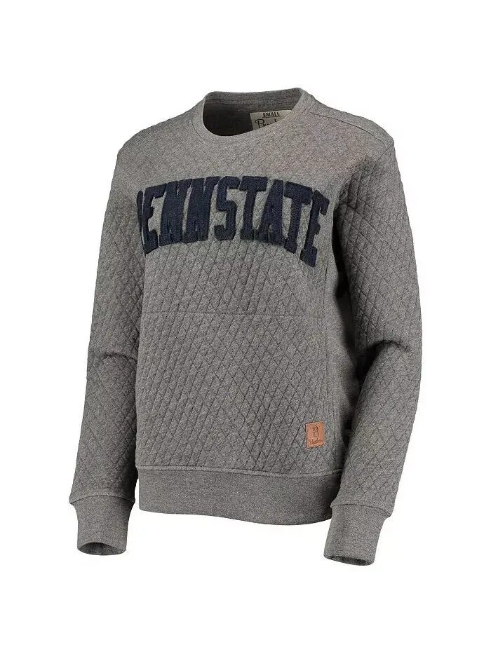 Женский стеганый пуловер Heather Charcoal Penn State Nittany Lions Moose Pressbox — изображение 3 из 4, темно-серый