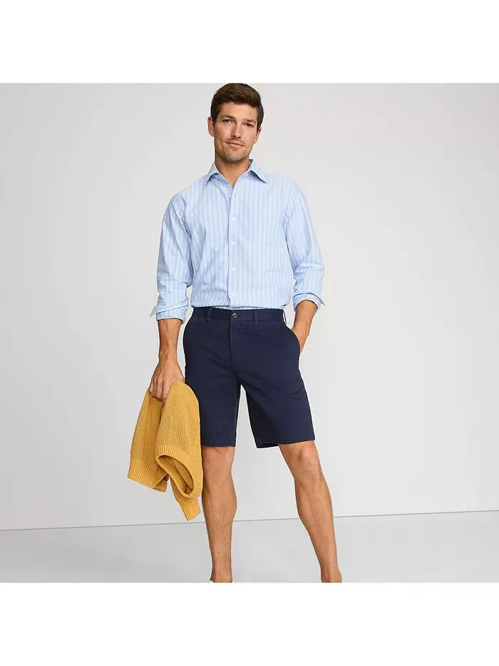 Шорты-чинос Big & Tall 9" Traditional Fit Comfort First Knockabout Lands' End — изображение 3 из 3, темно-синий